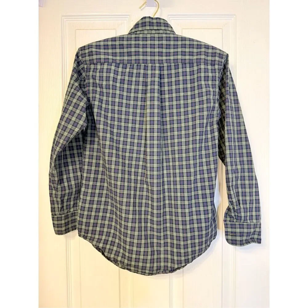 Ralph Lauren Boys Plaid Button Down Shirt Medium (10-12) Preppy Classic